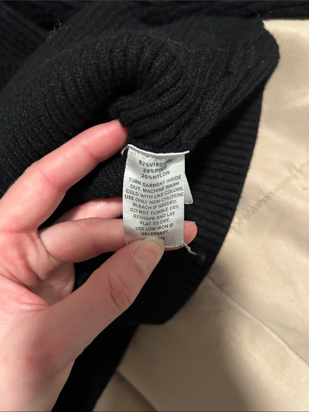 Halogen Black Ribbed Zip-Front Sweater - Picture 3 of 3
